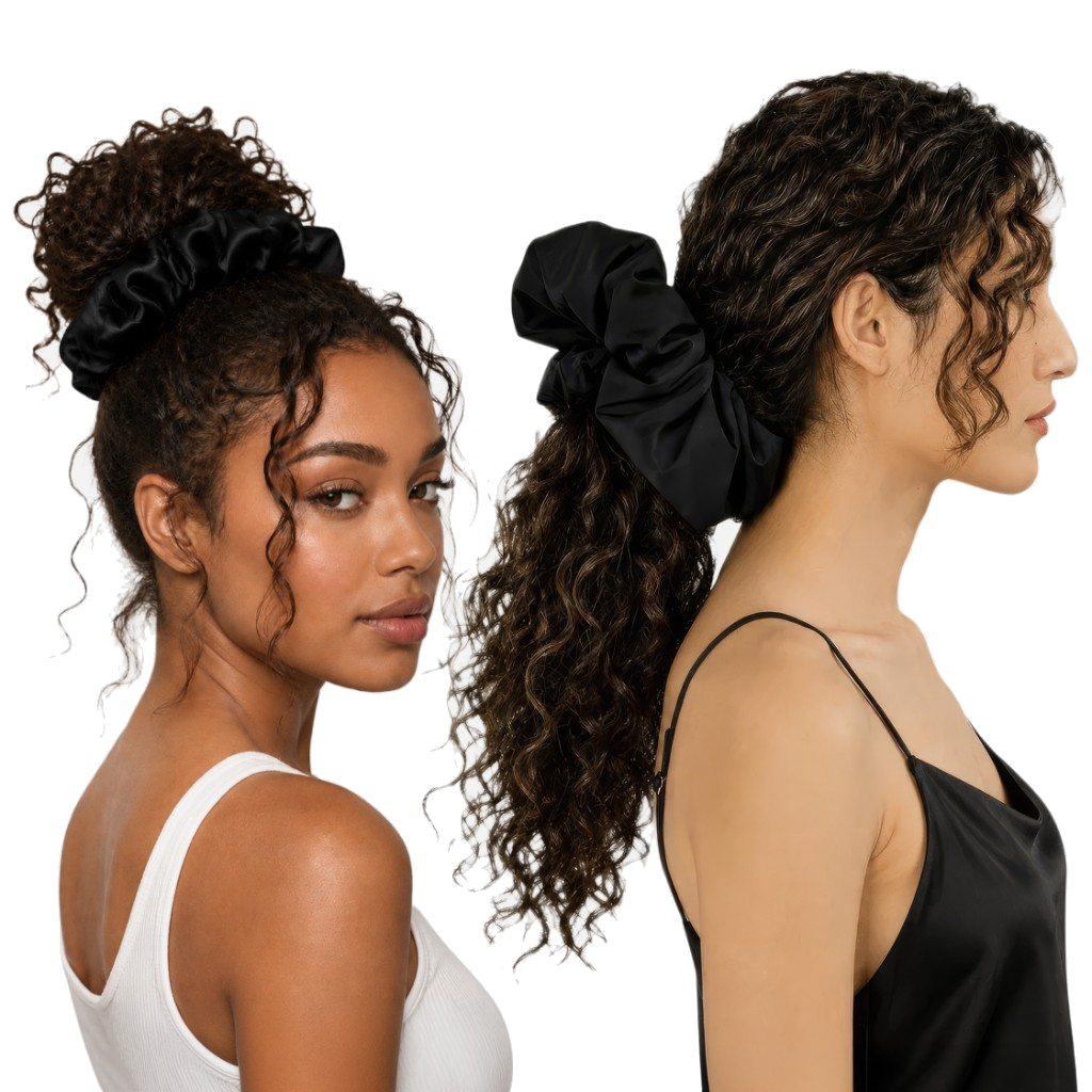 Models wearing The Overnight Micro and Overnight Scrunchie